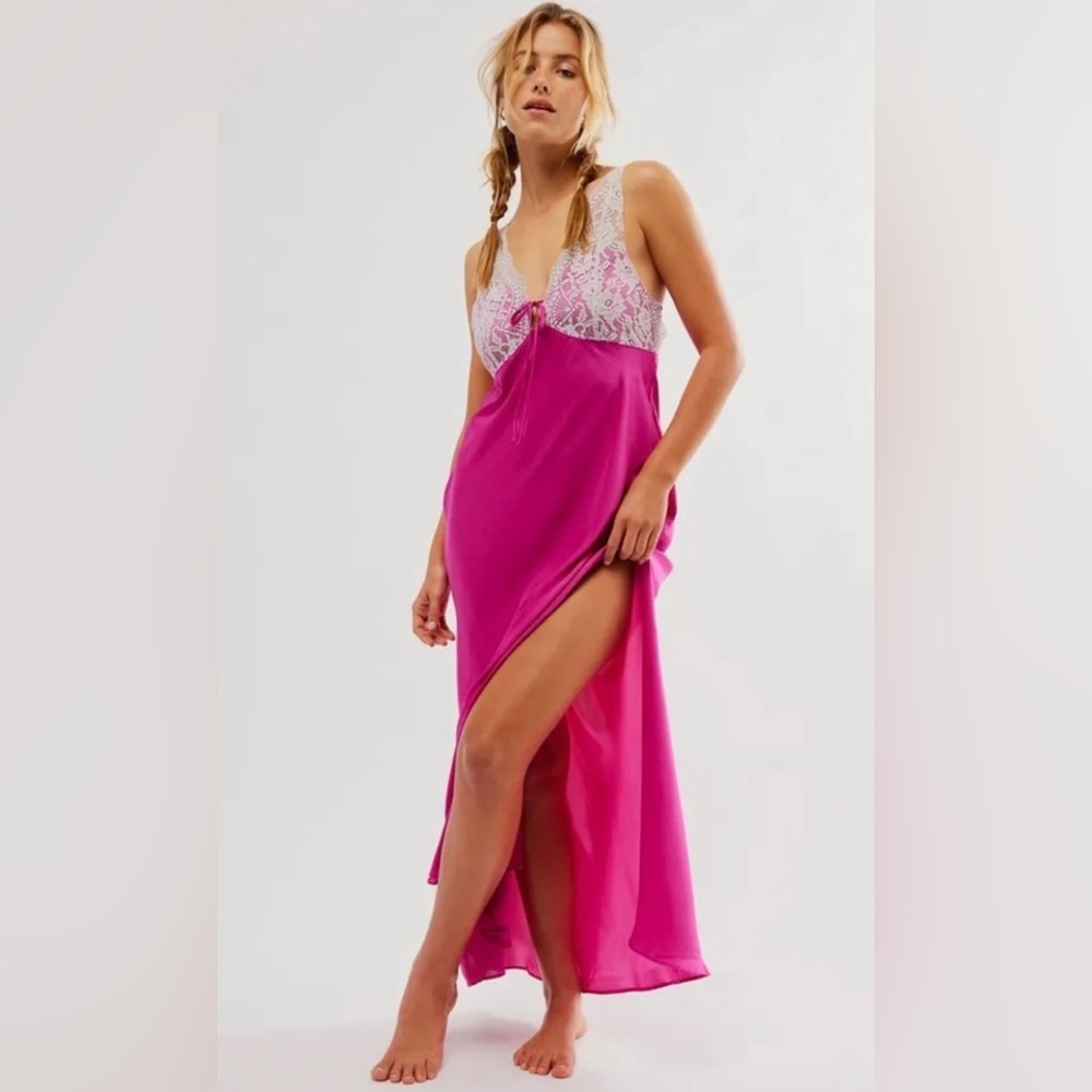 NWOT FREE PEOPLE Countryside Maxi Slip | Size: S | Hot Pink
